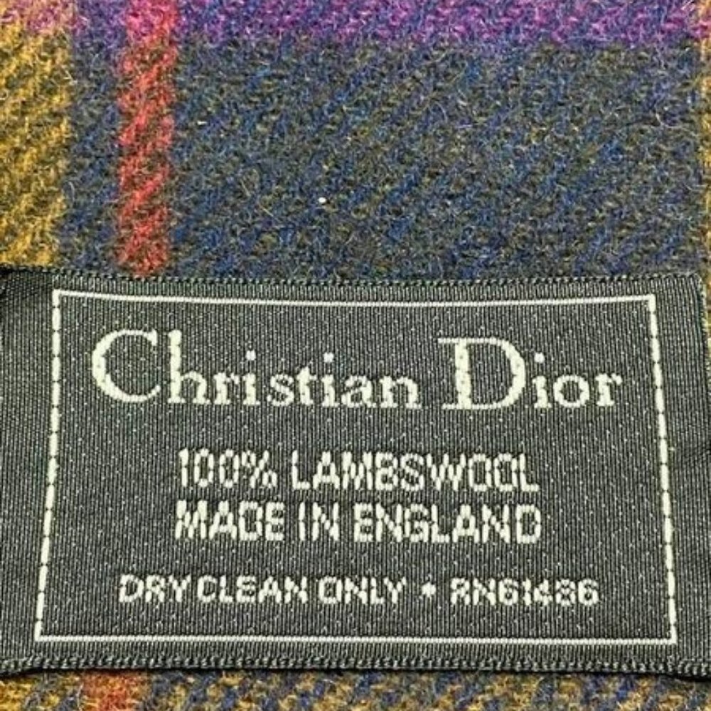 SOLD on EBAY! AUTH. DIOR SCARF MADE IN ENGLAND LAMBSWOOL UNISEX.